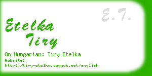 etelka tiry business card